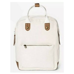 Universal Thread Backpack BrownCanvas Faux Leather
